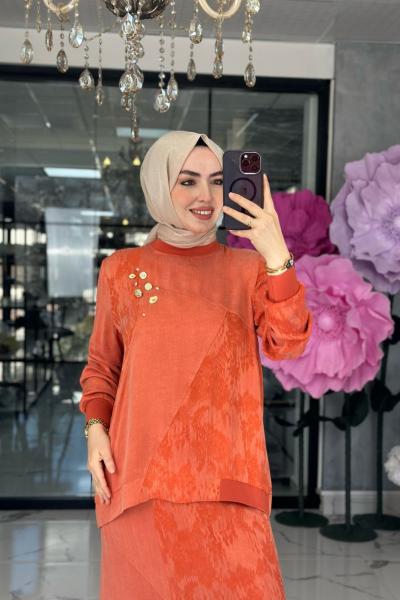 Nefes Etek Takım-Turuncu Turuncu