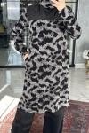 Sayra Tunik Leopar Gri Leopar